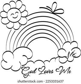 Scripture Illustration for Tattoo design. The message of the Gospel of Jesus Christ. Bible lesson for kids.