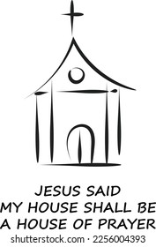 Scripture Illustration for Tattoo design. The message of the Gospel of Jesus Christ. Bible lesson for kids.