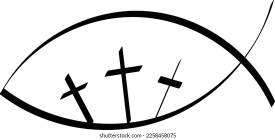 Scripture Illustration for Tattoo design. The message of the Gospel of Jesus Christ. Bible lesson for kids