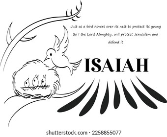 Scripture Illustration for Tattoo design. The message of the Gospel of Jesus Christ. Bible lesson for kids