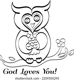 Scripture Illustration for Tattoo design. The message of the Gospel of Jesus Christ. Bible lesson for kids