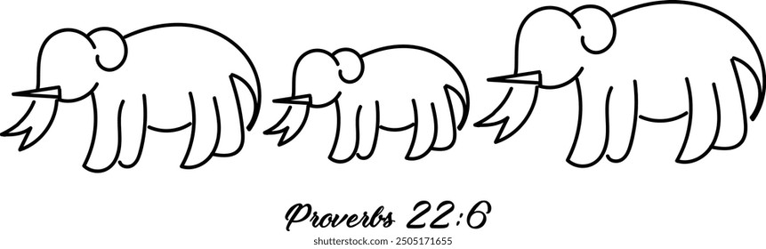 Scripture Illustration for Tattoo design. The message of the Gospel of Jesus Christ. Bible lesson for kids.
