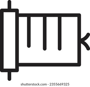 Icono de contorno de Sun Tzu de estrategia de secuencias de comandos