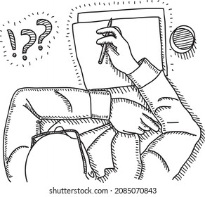 Scriptwriter - sketchy hand-drawn vector illustration. 