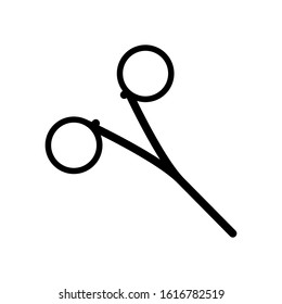 Scrissor Simple Icon Vector Design medical isolated on white background EPS Vector
