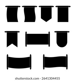 Scroll banner elements collection, premium quality vector illustrations
