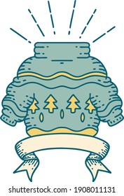 banner de desplazamiento con salto de navidad estilo tatuaje