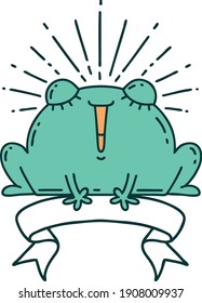 Scrollbanner mit Tätowierungsstil
