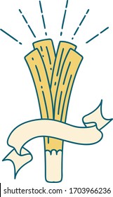 Scrollbanner mit Tätowierungsleine