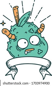 Scrollbanner mit Tätowierung fauler Birne