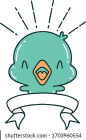 banner de desplazamiento con estilo tatuaje chick