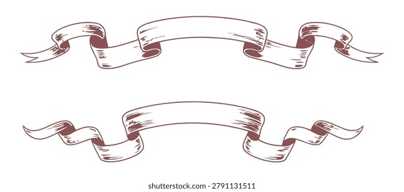 scroll banners with vintage texture banner ornate