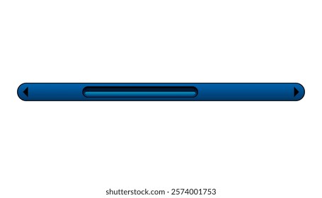 Scroll bar slider. UI horizontal slider. Multicolor modern UI element. Buttons with adjustable knobs for controlling audio or video. Vector illustration of intuitive design element