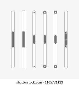 Scroll Bar Vector . Vertical Up And Down Scroll Panel