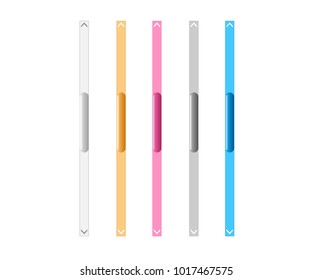 Scroll bars set vector colorfull