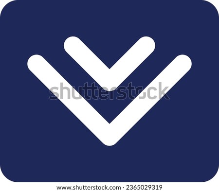 Scroll to bottom black glyph ui icon. Chat history. Latest message. User interface design. Silhouette symbol on white space. Solid pictogram for web, mobile. Isolated vector illustration