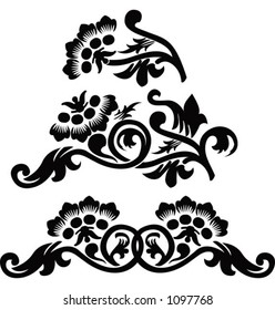 Scroll, cartouche, decor, vector illustration