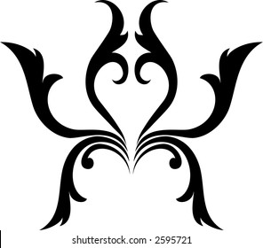 Scroll, cartouche, decor, vector illustration