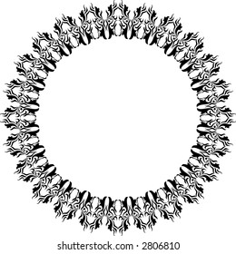 Scroll, cartouche, decor, vector illustration