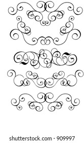 Scroll, cartouche, decor, vector illustration