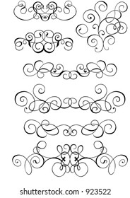 Scroll, cartouche, decor, vector illustration