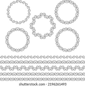 Scroll Circle Frames And Border Patterns
