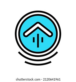 up scroll color icon vector. up scroll sign. isolated symbol illustration