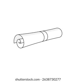 Scroll. Colored stylized illustration on a white background. Vector graphics.