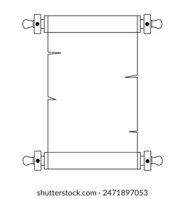 Scroll coloring page isolated on white background