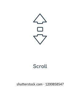 Scroll concept line icon. Linear Scroll concept outline symbol design. This simple element illustration can be used for web and mobile UI/UX.