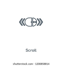 Scroll concept line icon. Linear Scroll concept outline symbol design. This simple element illustration can be used for web and mobile UI/UX.