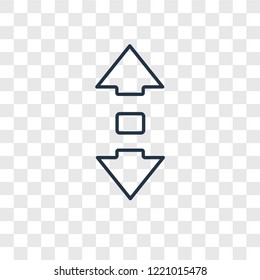Scroll concept vector linear icon isolated on transparent background, Scroll concept transparency concept in outline style