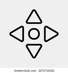 Scroll cursor icon vector illustration in line style, use for website mobile app presentation