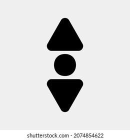 Scroll cursor icon vector illustration in solid style, use for website mobile app presentation