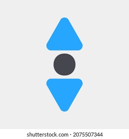 Scroll cursor icon vector illustration in flat style, use for website mobile app presentation