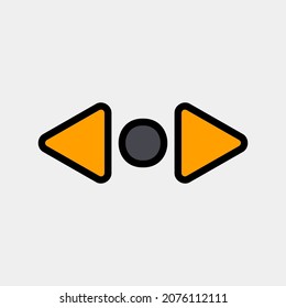 Scroll cursor icon vector illustration in filled line style, use for website mobile app presentation