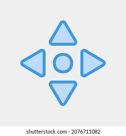 Scroll cursor icon vector illustration in blue style, use for website mobile app presentation