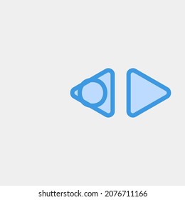 Scroll cursor icon vector illustration in blue style, use for website mobile app presentation