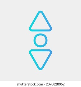 Scroll cursor icon vector illustration in gradient style, use for website mobile app presentation