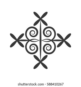 scroll decorate ornate style vector illustration eps 10