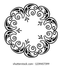 scroll decoration on white background