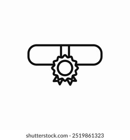 scroll diploma icon sign vector