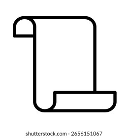 rolar documento em papel - ícone de vetor