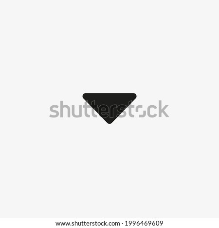 Scroll down arrow icon isolated on white background.