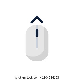 Scroll down up computer mouse icon symbol. Flat style design. Vector illustration.