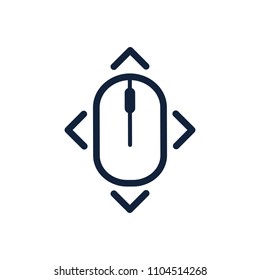 Scroll down up computer mouse icon symbol. Flat style design. Vector illustration.