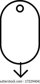 scroll down computer mouse icon on white background. flat style. scrolling mouse symbol. 