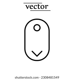 Scroll down computer mouse icon. - vector illustration on white background..eps