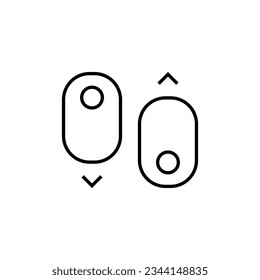 Scroll down up - computer mouse icon. flat illustration on white background..eps