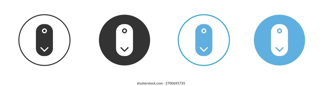 Scroll down computer mouse icon Logo Template Design set